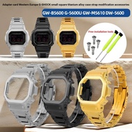T Titanium Alloy Watch Case Strap Adapt to Casio DW5600 GWB5600 GWM5610 G5600 Modified Set