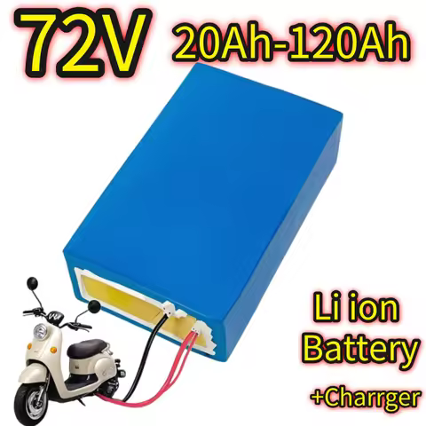 BMS au lithium-ion avec charger, 60Ah, 72V, 50Ah, 80Ah, 72V, 40Ah, 100Ah, films, ion pour scooter, v