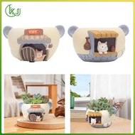 [Wishshopeelxl] Cute Flower Pot, Pot, Resin Multifunctional Plant Pot, Mini Plant Pot for Home Decoration Tabletop Office