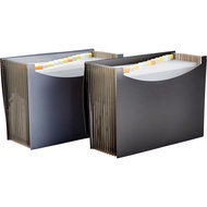 Basics Expanding File, A4 Size, 2 Pack, Black & Gray