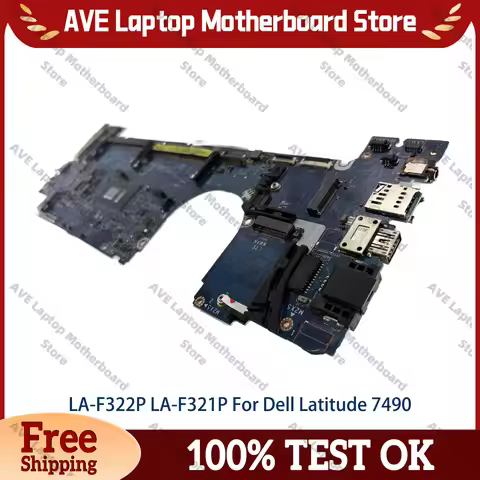 For DELL Latitude 7490 Laptop Motherboard LA-F322P with i3 i5 i7 CPU, Compatible with LA-F321P, 0PXM