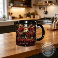 Portugal 2026 World Squad Mug Red Jersey Players with FOOTBALL Logo & Trophy Icons - National Team C