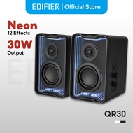 Edifier QR30 2.0 ลำโพงตั้งโต๊ะ 30W (RMS) Bluetooth V5.4 เอฟเฟกต์แสงไดนามิก USB-A พอร์ตอินพุต AUX Bla