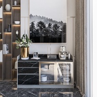 SB Design Square KUCHE ตู้คอนโซล ขนาด 160 ซม. รุ่น Belinda สีดำลายหิน (160x45x95 ซม.)