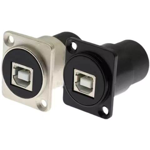 USB2.0 Printer Data Cable Scanner B port to A Socket Straight Through Solder-Free D-type module doub