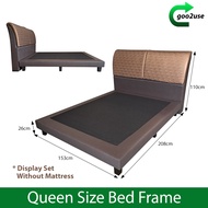 [FREE DELIVERY] Queen Size Bed Frame Display Set Velvet Fabric Furniture Home &amp; Living Goo2use