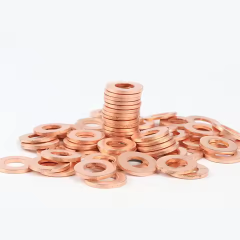 50PCS 7×15 7×13 Diesel Common Rail Injector Nozzle Copper Seal Washer Fuel Pump Plunger Repair Tool 