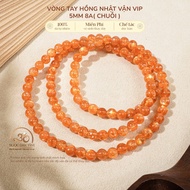 Ngoc Dan Tam - VIP Hong Nhat Van Bracelet Chain 5mm 8A - Fire Element & Earth Element