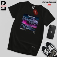 SEVENMORE Men's Distro T-shirt, short sleeve, black, size M - 3XL | A84 - Mountain