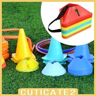 [Cuticate2] 50 Pieces Soccer Triangle Cones Agility Soccer Aids Marker Cones Cross Training for Coac