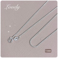 Hug Ngern Nan Shop Ready To Organize Thai Brand Jewelry 92.5% Pure Silver Twisted Necklace Size 1 Mm