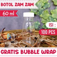 Botol Zam Zam Tebal 60 ml isi 100 pcs - Botol Air Zam Zam Botol Plastik Air Zam Zam 60ml/Botol Zam-z