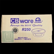 TAPAU - CHUNBE CB WARE R250 [10PKTS X 50set ]10oz Round Microwave Container / Food Container With Li