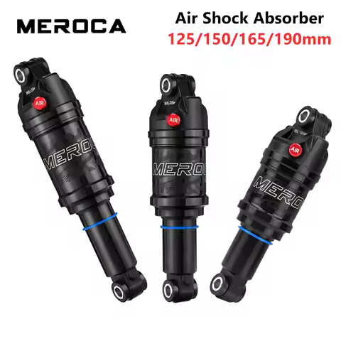MEROCA MR-2 MTB Bike Air Shock Absorber 125/150/165/190mm Adjustable Air Pressure Aluminum Alloy Bic