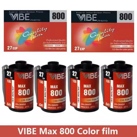 1-6 Roll VIBE Max 800 Color film ISO 800 135 Negative film 27EXP/Roll For VIBE 501F Kodak M35 Camera