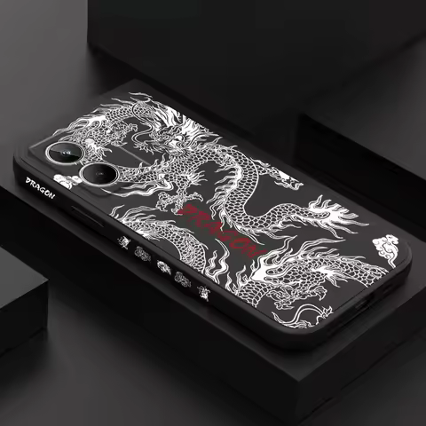 Devil Dragon Phone Case For OPPO Realme 11 10 9 9i 8 8i Pro Plus C21Y C25Y C25 4G 5G Liquid Silicone