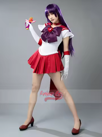 Anime Sailor Super S Film Sailor Mars Rei Hino Raye Cosplay Costume for Women Role Play