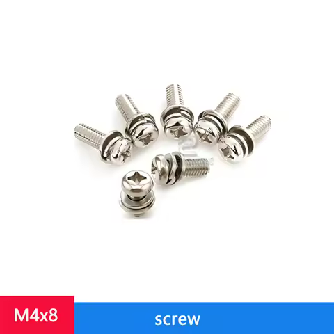 500Pcs/Lot M4*8 Phillips Round Pan Head Combination High Quality Screw Bolt For Fixed P2.5 P3 P4 P5 