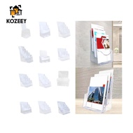 [KOZEEY] Acrylic Brochure Holder, Literature Flyer Holder, Non-Slip Groove Brochure Display Stand fo