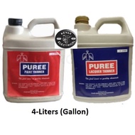 ♞PUREE PAINT THINNER &amp; LACQUER THINNER 4 Liter GALLON 100% ORIGINAL by POURI