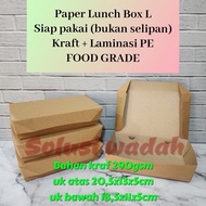 Paper Lunch Box L Kraft+PE Lamination/Food Grade Food Packaging