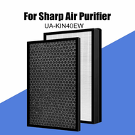 Air Purifier Replacement Hepa Filter and Activated Carbon Filter for Sharp UA-KIN40EW