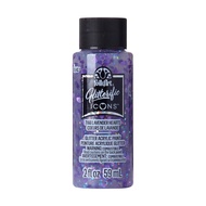 Plaid FolkArt 2oz Glitterific Icons Acrylic Paint - Lavender Hearts, 7166, 028995071669 (29270191716