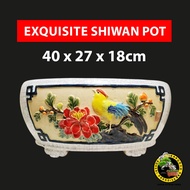bonsai pot shiwan 石湾盆景盆 pasu bonsai shiwan 40CM LIMITED EDITION