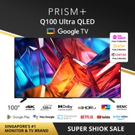 PRISM+ Q100 Ultra|4K QLED GoogleTV|100inch|GooglePlaystore|Inbuilt Chromecast|HDR10+|DolbyVision