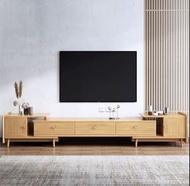 北歐實木電視櫃  可伸縮電視櫃Nordic solid wood TV cabinet Retractable