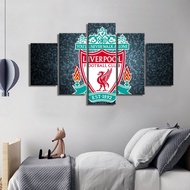 Modern HD Liverpool Posters 5 Pieces Sports Wall Art Print Flag Canvas Paintings Football Wall Art 5