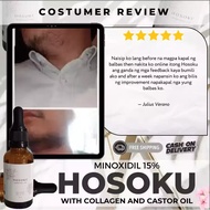 Hosoku Minoxidil 15% Hair Growth Serum With Collagen And Castor Oil