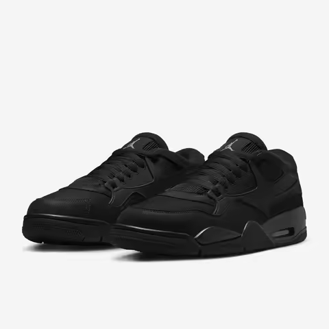 Nike Air Jordan 4 AJ4 Low-top Basketball Shoes Black Comfortable And Versatile Retro For Both Men An