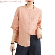 LAHSTORE women's loose long-sleeved shirt in youthful turtleneck fabric ASM23 (Pink Pink)