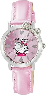 Citizen Q&amp;Q 0001N Women's Watch, Analog Hello Kitty Waterproof, Leather Strap, Made in Japan