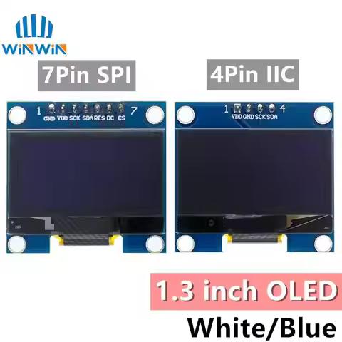 1.3 inch OLED module SPI/IIC I2C Communicate white/blue color 128X64 1.3 inch OLED LCD LED Display M