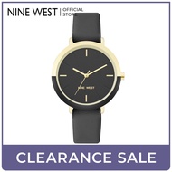 Nine West Leather Watch NW2346GPBK