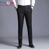 Cozy Up Men Business Suit Pants  Black Navy Loose Pants for Men