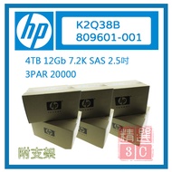 Box Boxed HP K2Q38B 809601-001 4TB 12Gb 7.2K SAS 2.5 Inch Server Use 3PAR