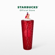 Starbucks Red with Gingerbread Topper Cold Cup 24oz. ทัมเบลอร์สตาร์บัคส์พลาสติก ขนาด 24ออนซ์ A111733