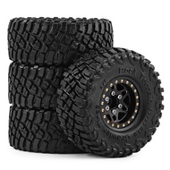 57mm 1.3 inch Heavy Duty Brass Beadlock Wheel and Tire for 1/18 1/24 RC Crawler Car FCX24 FCX24M TRX