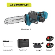 12 Inch Brushless Electric Chainsaw Cordless Portable Wood Cutting Saw High Power Garden Logging Pow