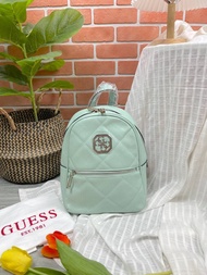 กระเป๋าสะพาย กระเป๋าเป้ใบเล็ก  Guess Small Backpack วัสดุหนังพิมพ์ลายทั้งใบ