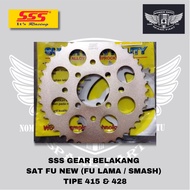 SSS REAR GEAR SATRIA FU NEW FU OLD SMASH SHOGUN SATRIA 2-STROKE HIU TORNADO SIZE 415 428 Original
