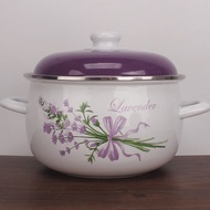 Big Belly Enamel Fat Pot Large-Capacity Soup Pot Cooking Pot Gas Induction Cooker Open Flame Can Uni