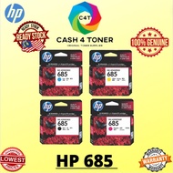GENUINE HP 685 Black/ Cyan/ Magenta/ Yellow Original Ink Cartridge Ready Stock