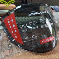 เลนส์สำหรับ LS2 OF616 Airflow II หมวกกันน็อคมอเตอร์ไซค์แบบครึ่งใบ of616 เลนส์แท้ สีดำ แผ่นบังลม อุปก