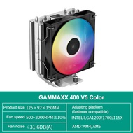 DEEPCOOL GAMMAXX 400 AG400 V5 ARGB 4ท่อความร้อนเคสพัดลมพัดลมระบายความร้อน CPU PWM Intel พัดลมหม้อน้ำระบายความร้อนอากาศ LGA1700 115X 1200 AMD AM4 AM5