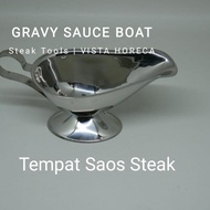 There is - Gravy Sauce Boat 3 Oz Stainless Steel Steak Sauce Container