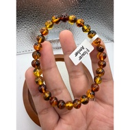 6mm amber natural stone bracelet